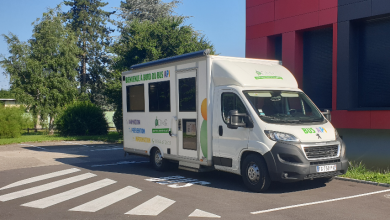 Photo bus API (Animation, Prévention, Information) de la fédération de l'ADMR du Jura.